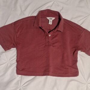 Athleta Kids Polo Shirt - Burgundy